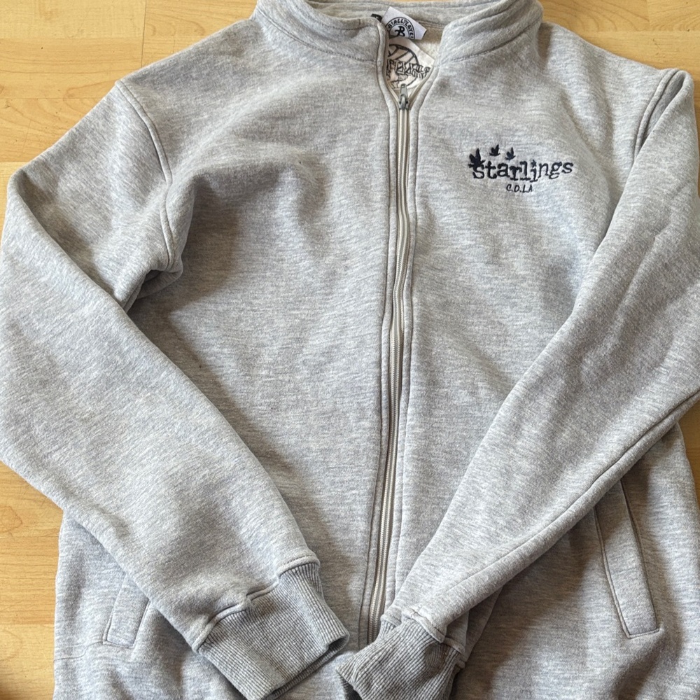 Kids Light Gray Full-Zip Jacket